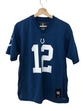 NFL Team Apparel Indianapolis Colts Andrew Luck Blue Short Sleeve Jersey Boy's S